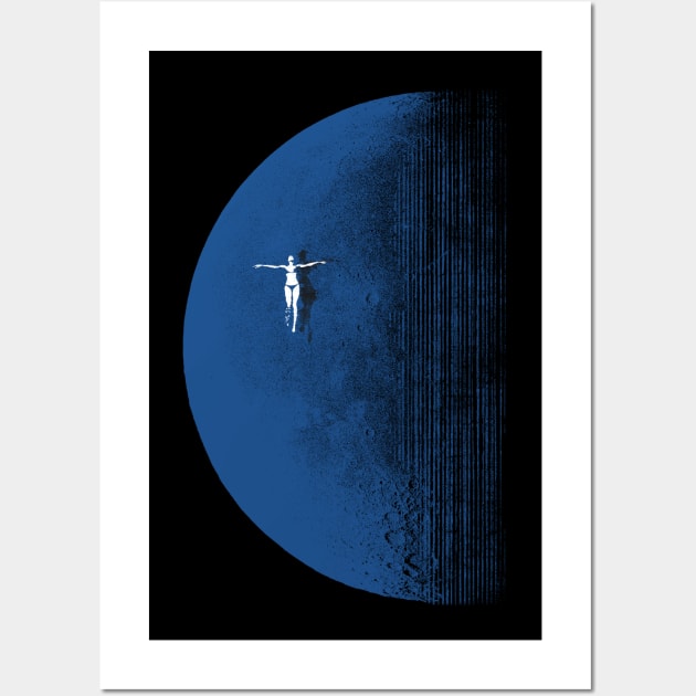 Pure Blue Moon Phantasy Wall Art by bulografik